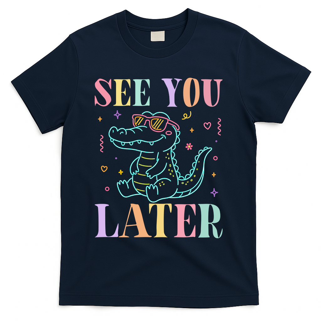 See You Later Summer Last Day Of School T-Shirt - Navy