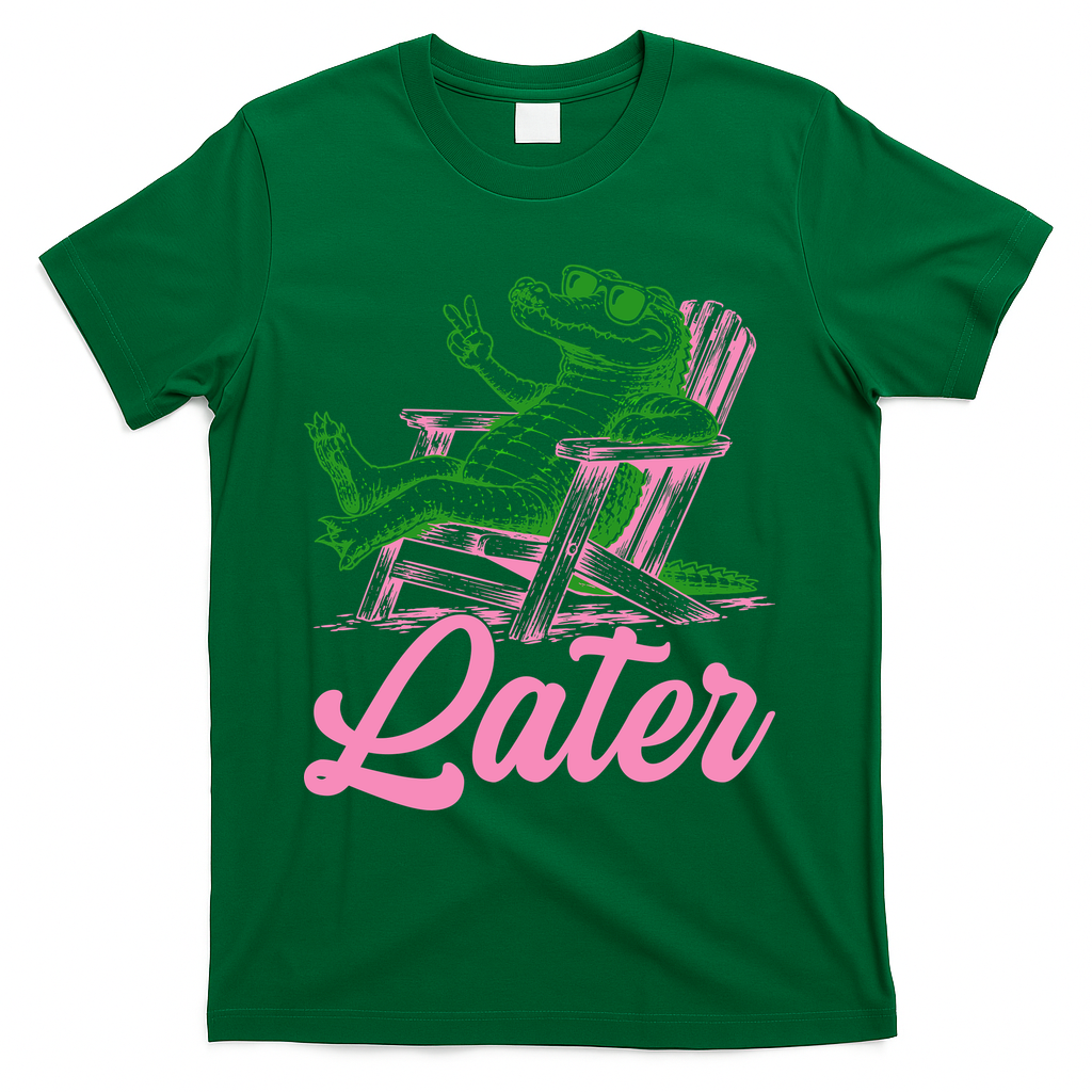See You Later Summer Alligator Last Day Of School T-Shirt - Green