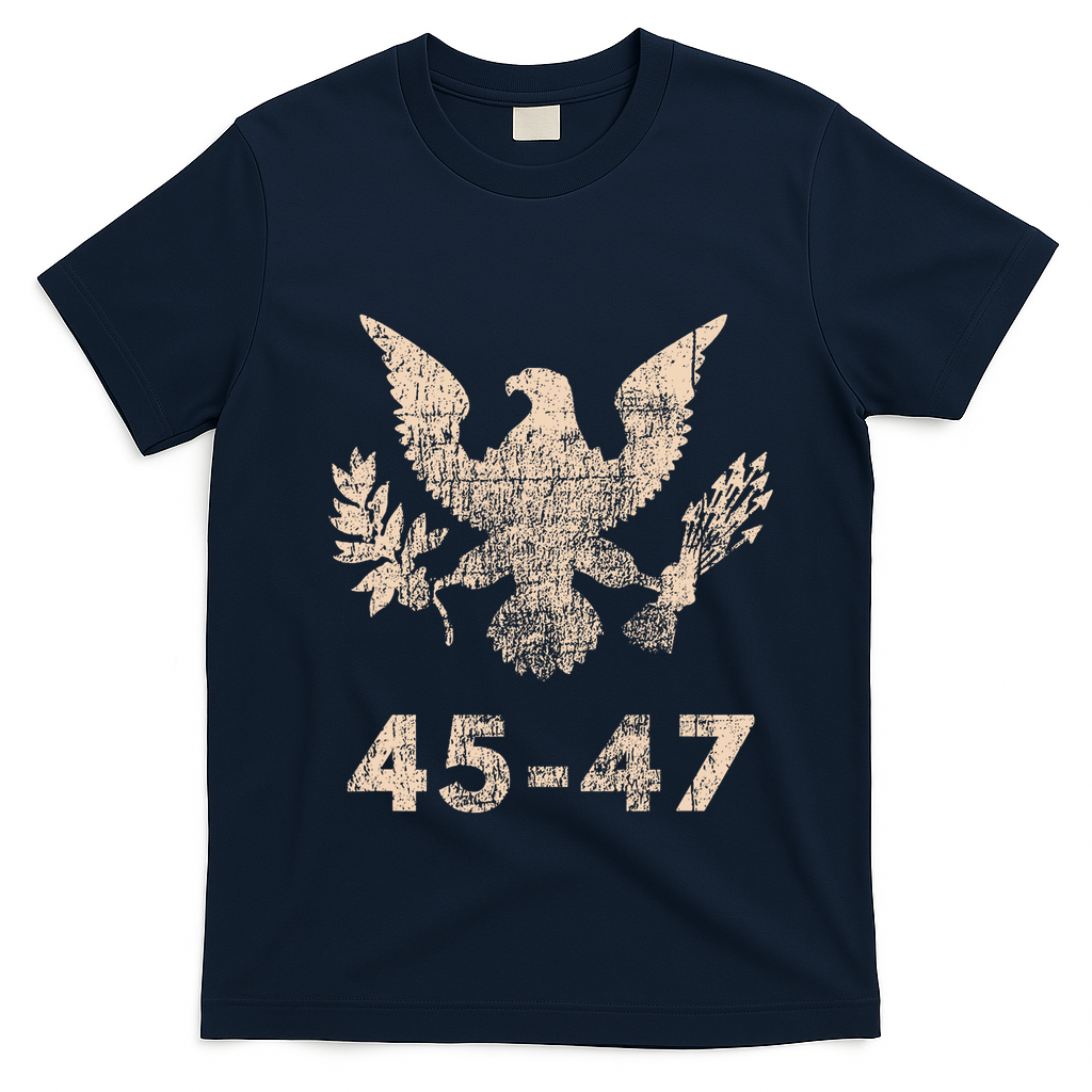 Trump 45 47 Vintage Grunge Retro 4th Of July 1776 2026 250 T-Shirt - Navy Blue