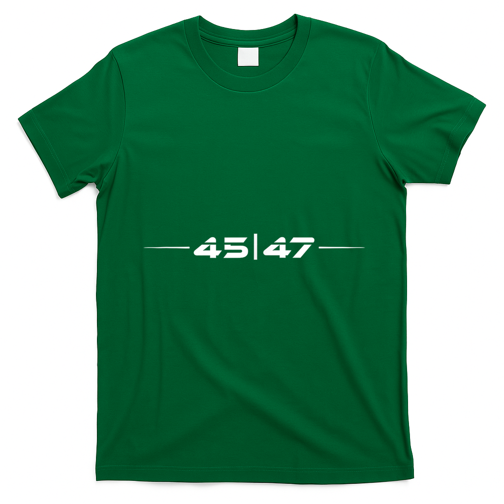 Trump 45 47 | Retro Futuristic Design T-Shirt - Irish Green