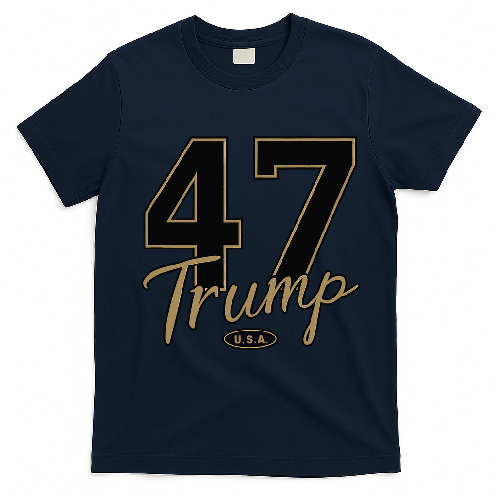 Trump 47 Trump 2024 Republican Conservative / 47 Trump 2024 T-Shirt - Navy Blue