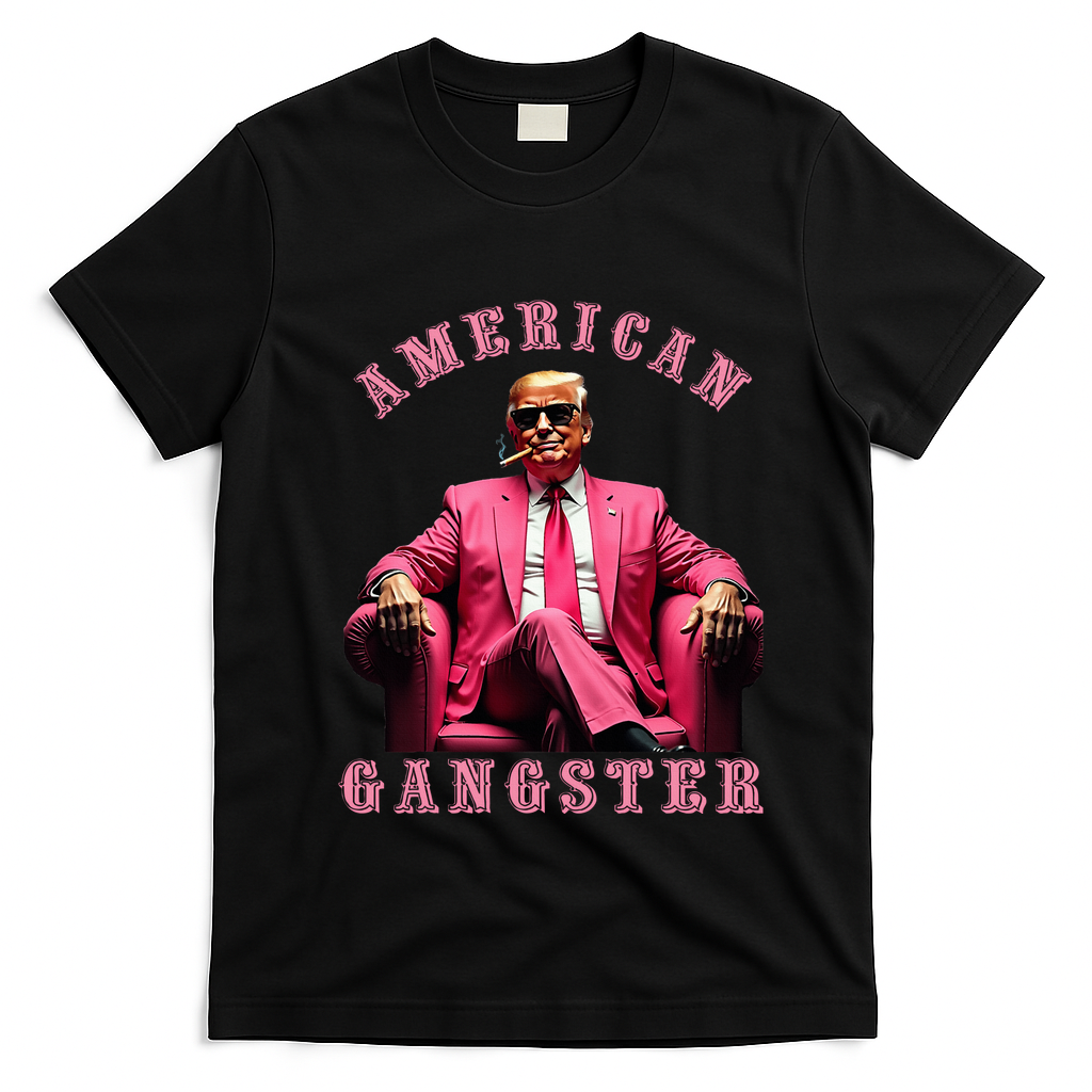 Trump American Gangster 47th President T-Shirt - Black