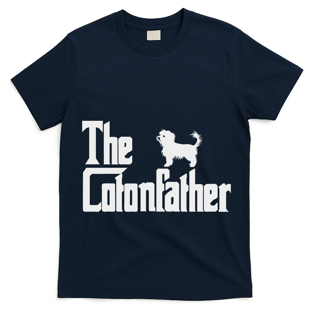 The Cotonfather Funny Coton De Tulear Dog Dad T-Shirt