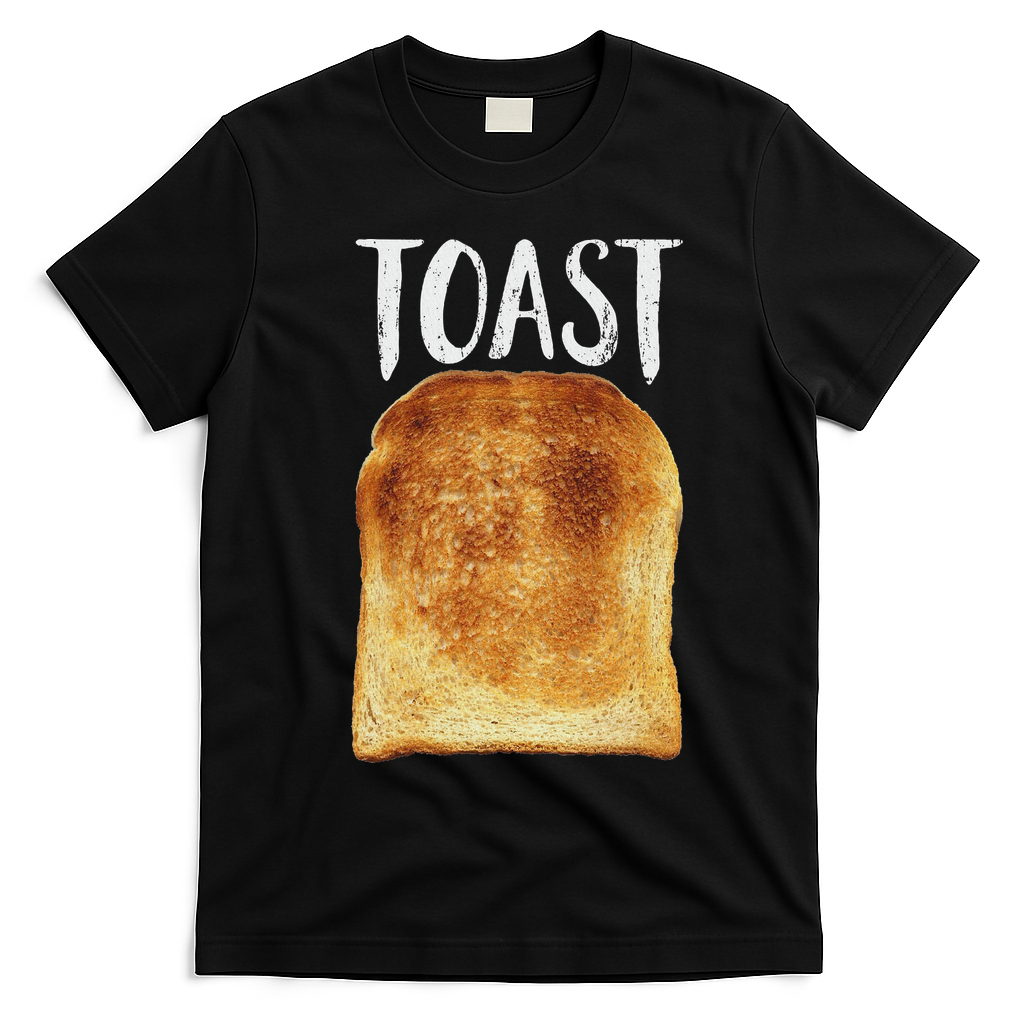 Toast Costume Halloween Funny Bread Lover Christmas Gift T-Shirt - Black