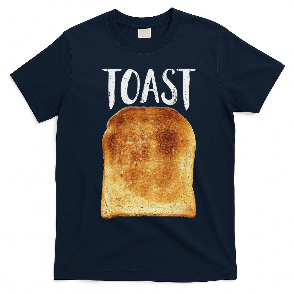 Toast Costume Halloween Funny Bread Lover Christmas Gift T-Shirt - Navy Blue