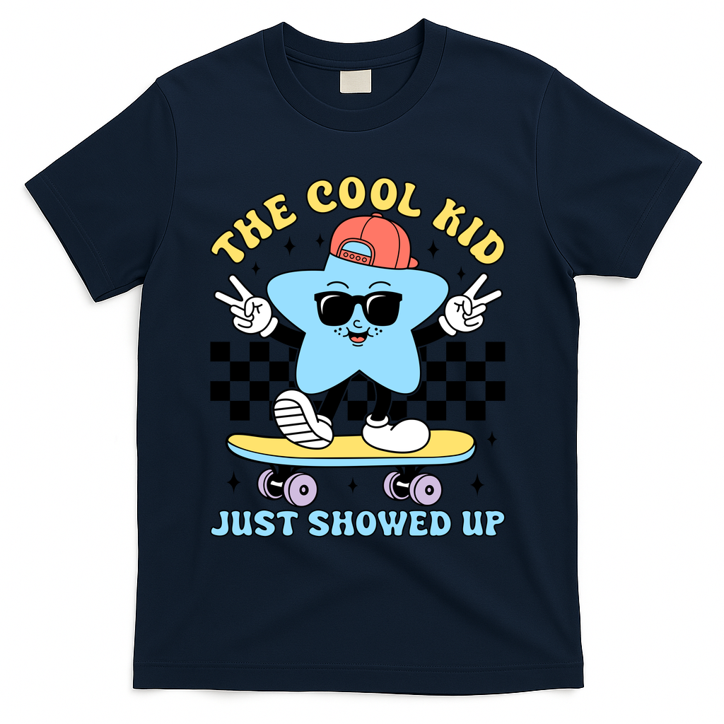 The Cool Kid Just Showed Up Back To School T-Shirt - Navy