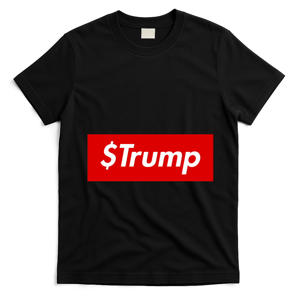 $Trump Coin Meme Cryptocurrency Crypto Donald Trump T-Shirt - Black