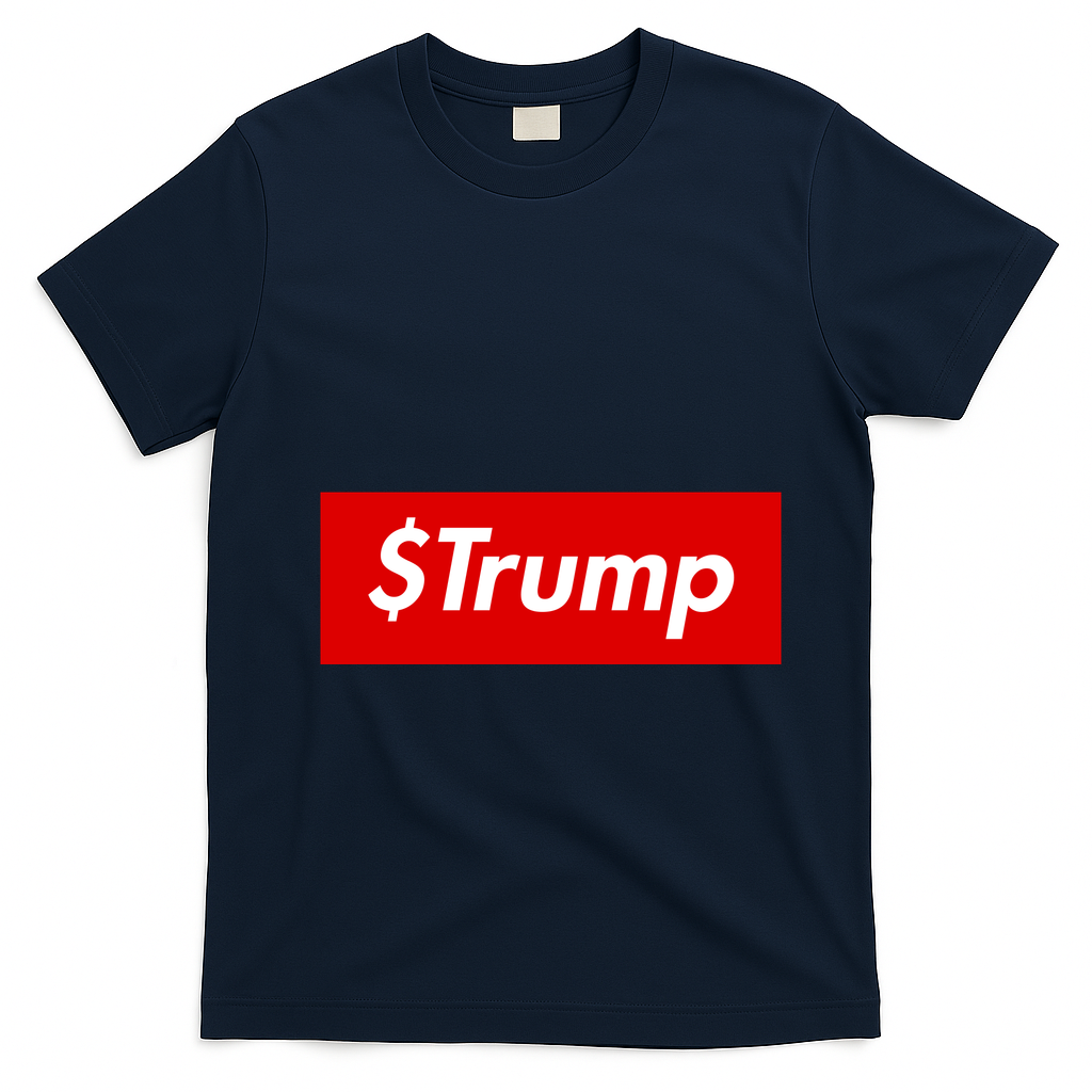 $Trump Coin Meme Cryptocurrency Crypto Donald Trump T-Shirt - Navy Blue