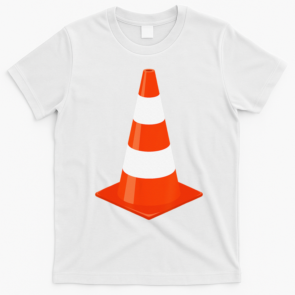 Traffic Cone Parking For Funny Halloween Costume T-Shirt - White