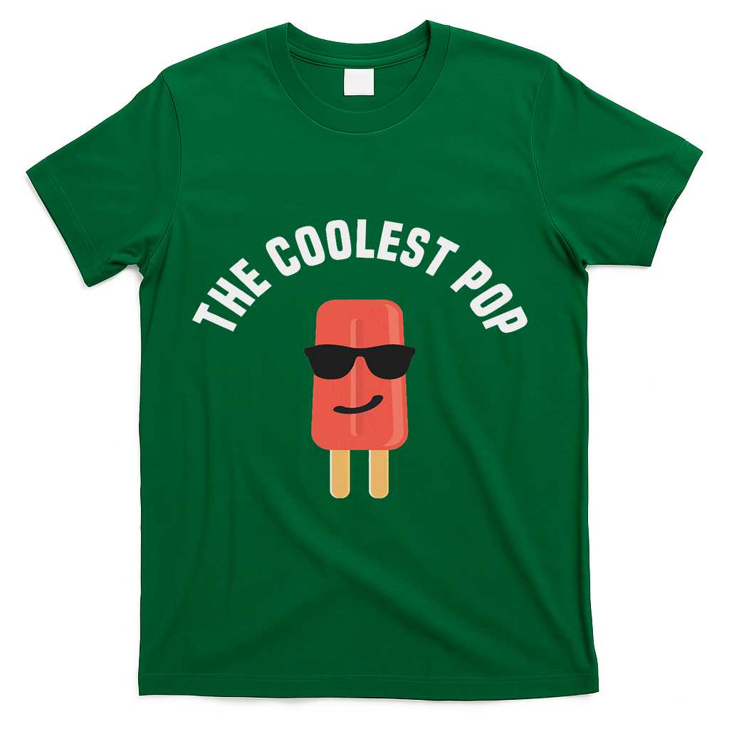 The Coolest Pop Dad Fathers Day Gift T-Shirt - Green