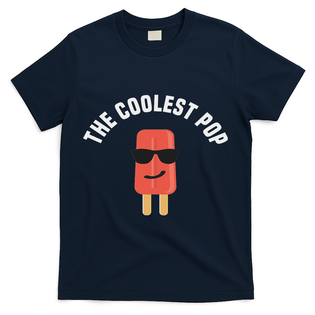 The Coolest Pop Dad Fathers Day Gift T-Shirt - Navy