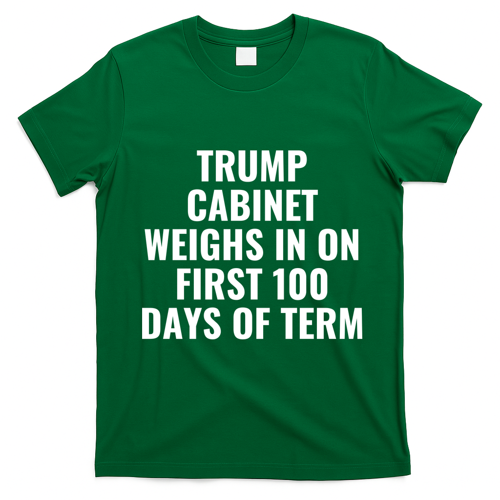 Trump Cabinet Weighs In On First 100 Days Of Term T-Shirt - Irish Green