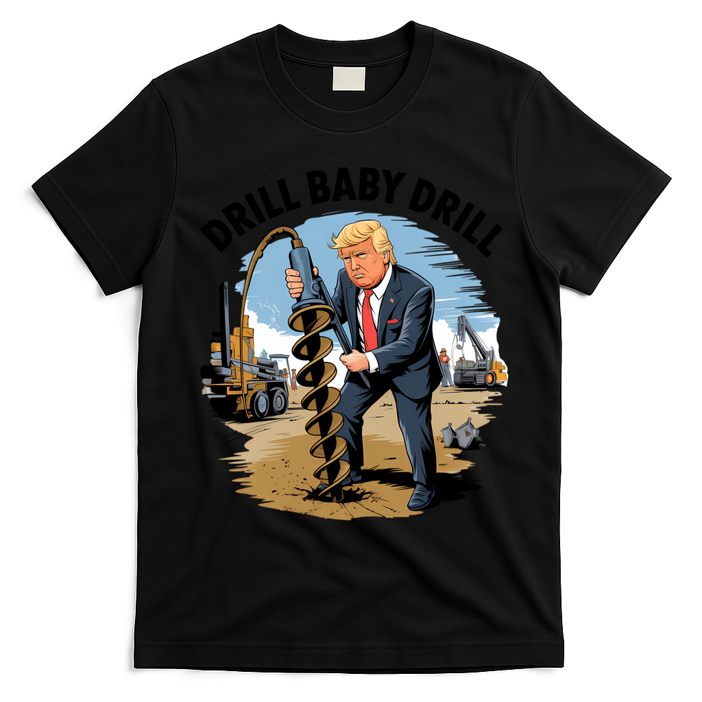 Trump Drill Baby Drill T-Shirt - Black