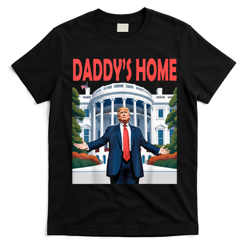 Trump Daddys Home White House T-Shirt - Black