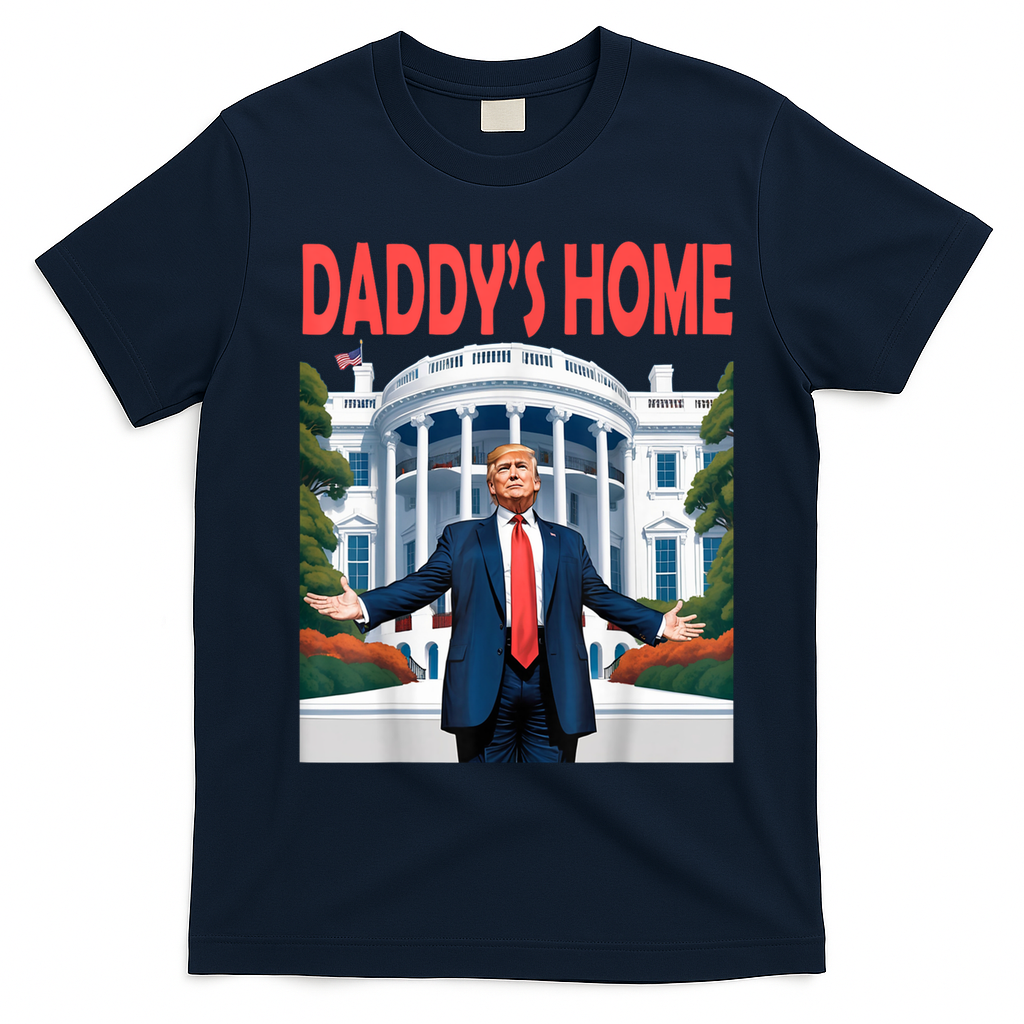 Trump Daddys Home White House T-Shirt - Navy Blue