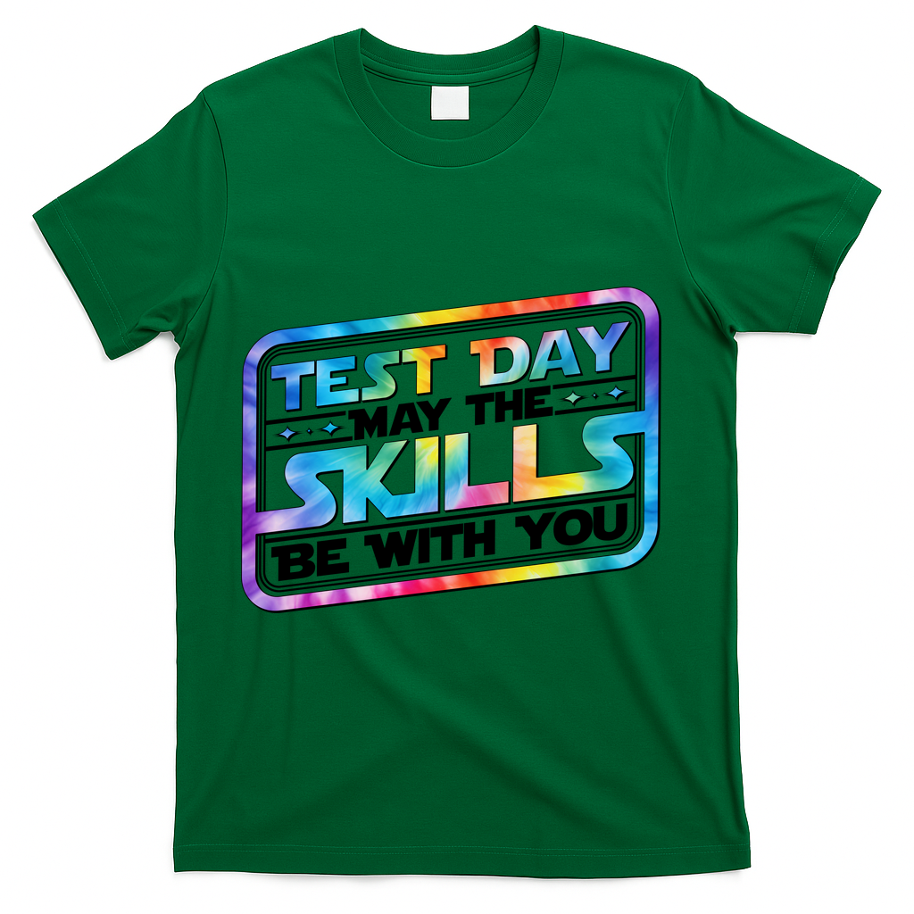 Test Day May Skills Be With You T-Shirt - Green