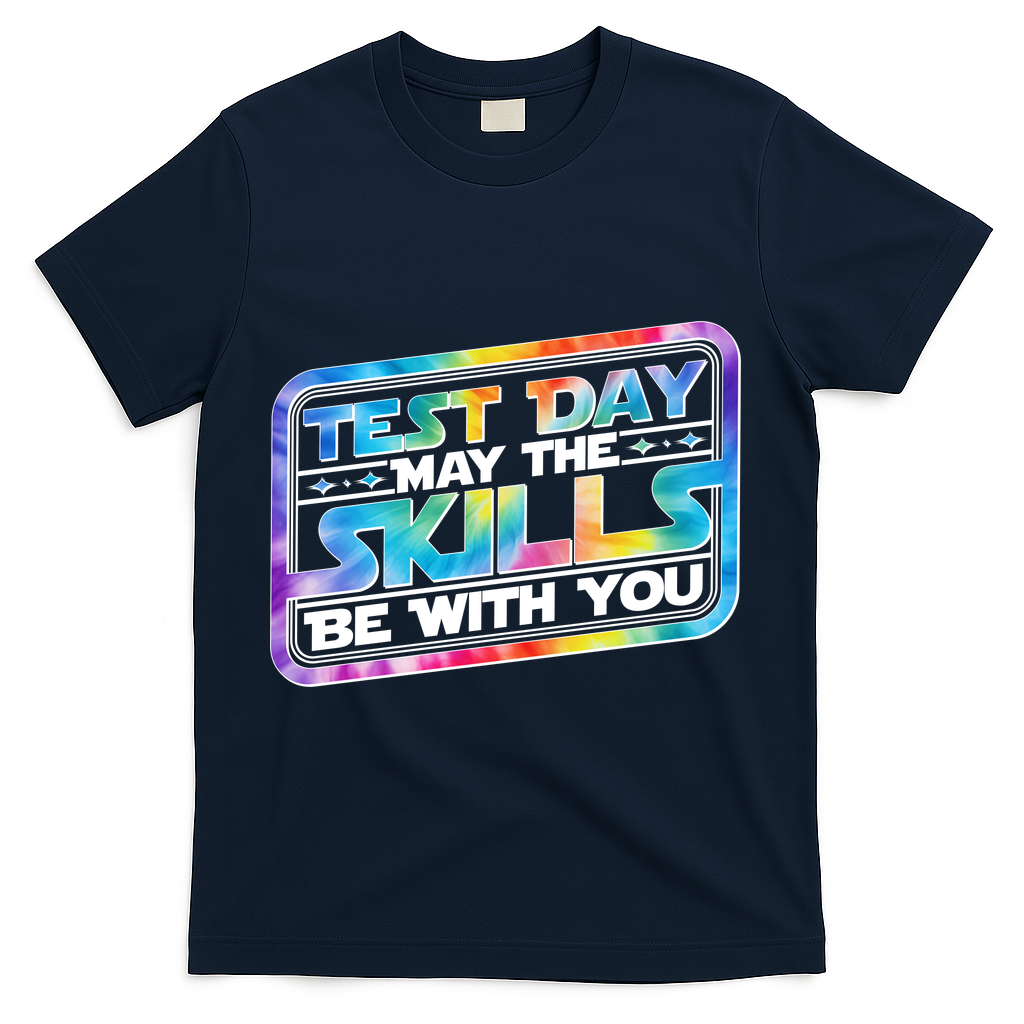 Test Day May Skills Be With You T-Shirt - Navy