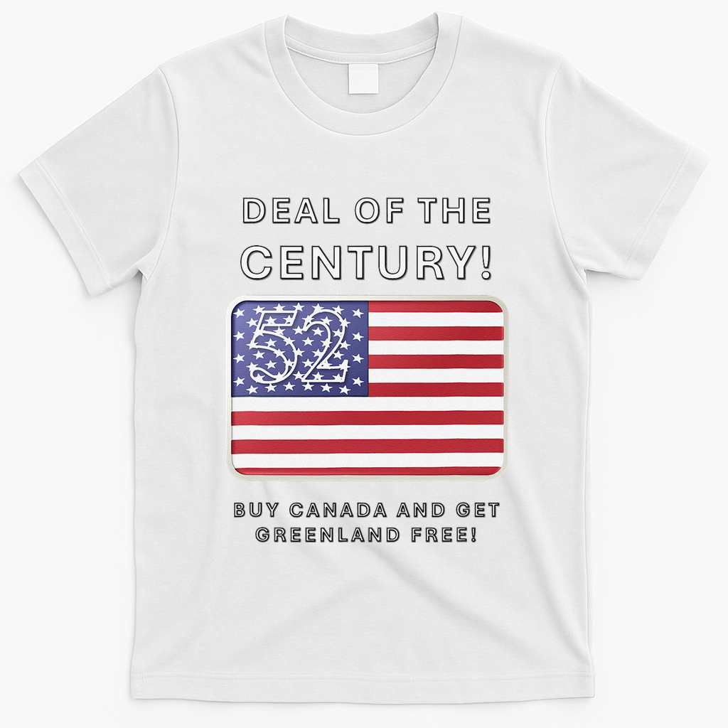 Trump Deal Of The Century Buy Canada Get Greenland Free T-Shirt - White