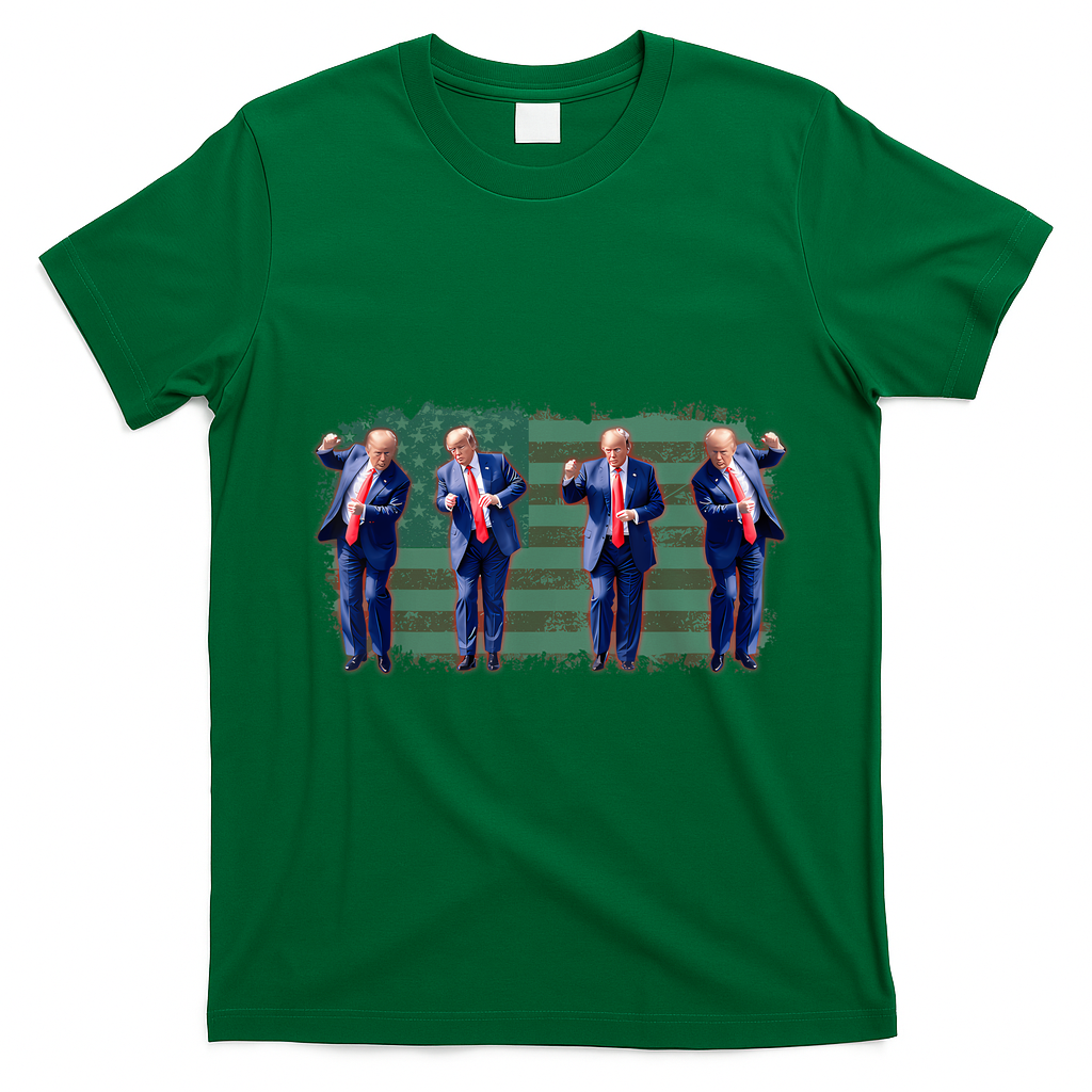 Trump Dance Pro Trump 2024 Trump President Maga 45 47 T-Shirt - Irish Green