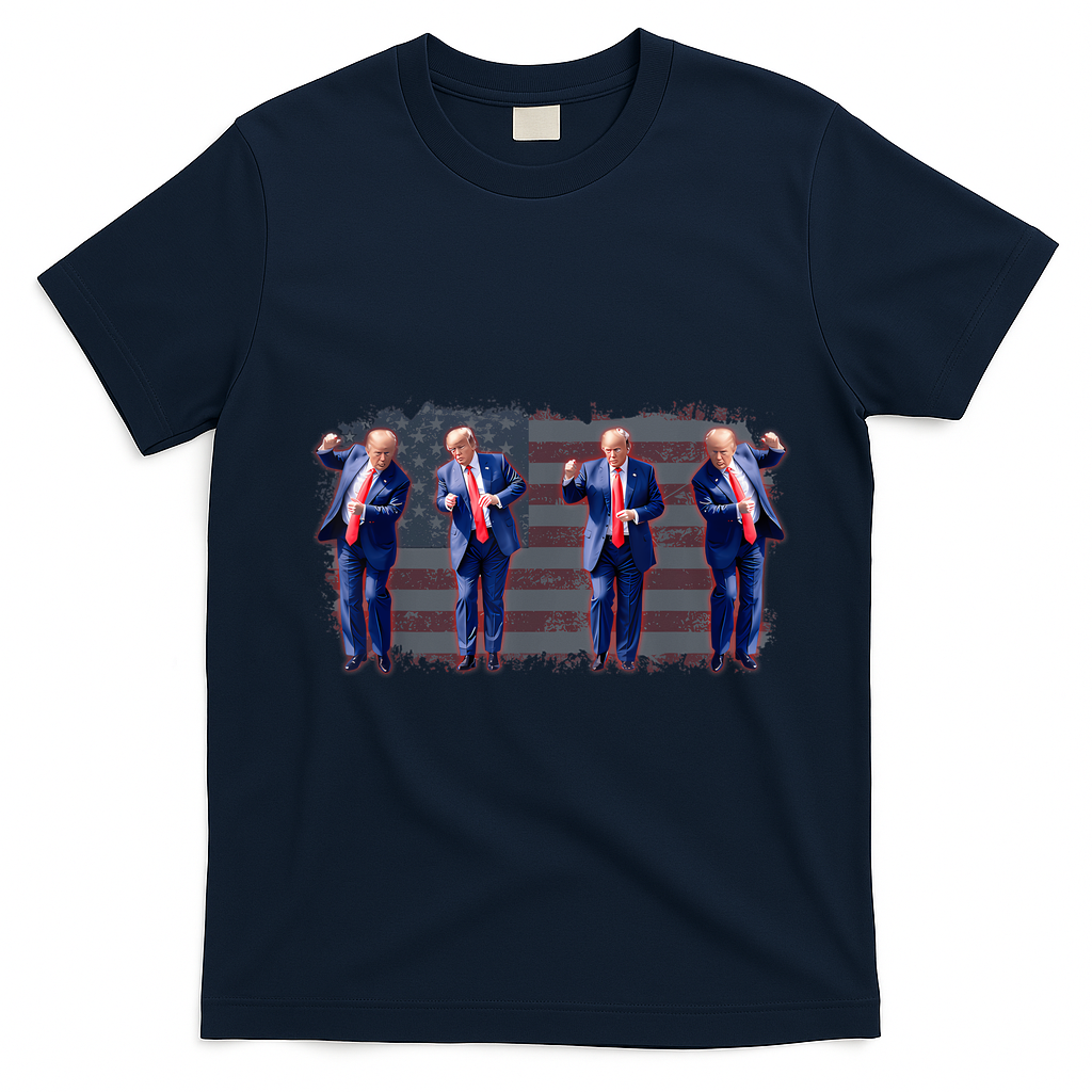 Trump Dance Pro Trump 2024 Trump President Maga 45 47 T-Shirt - Navy Blue