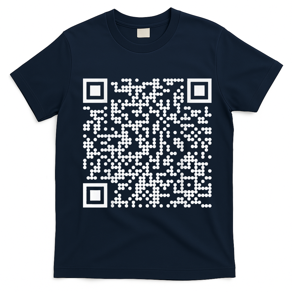 Trump Dance Qr Funny President Trump Dancing Code T-Shirt - Navy Blue