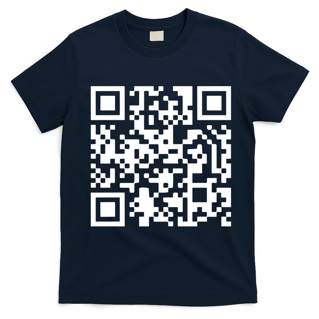 Trump Dancing Qr Code T-Shirt - Navy Blue