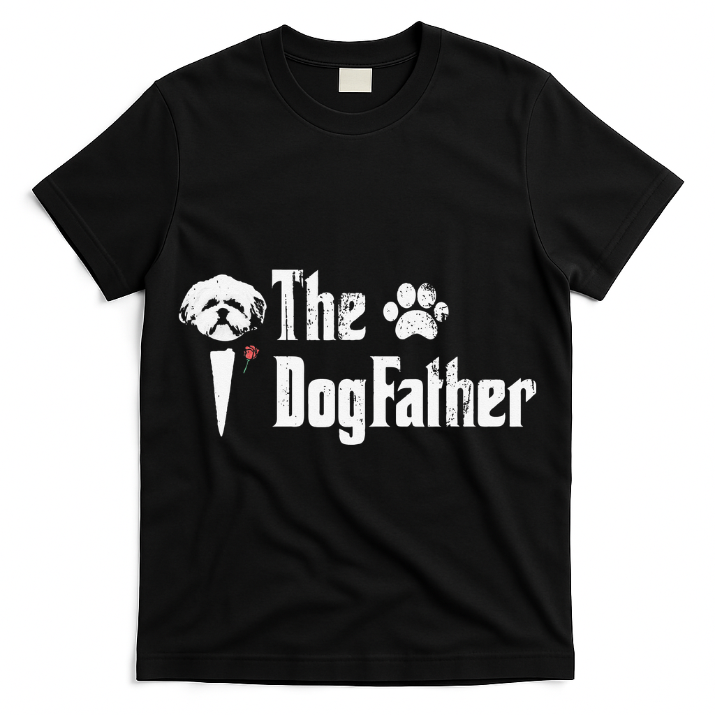 The Dogfather Shih Tzu Dog Dad Father's Day Gift T-Shirt
