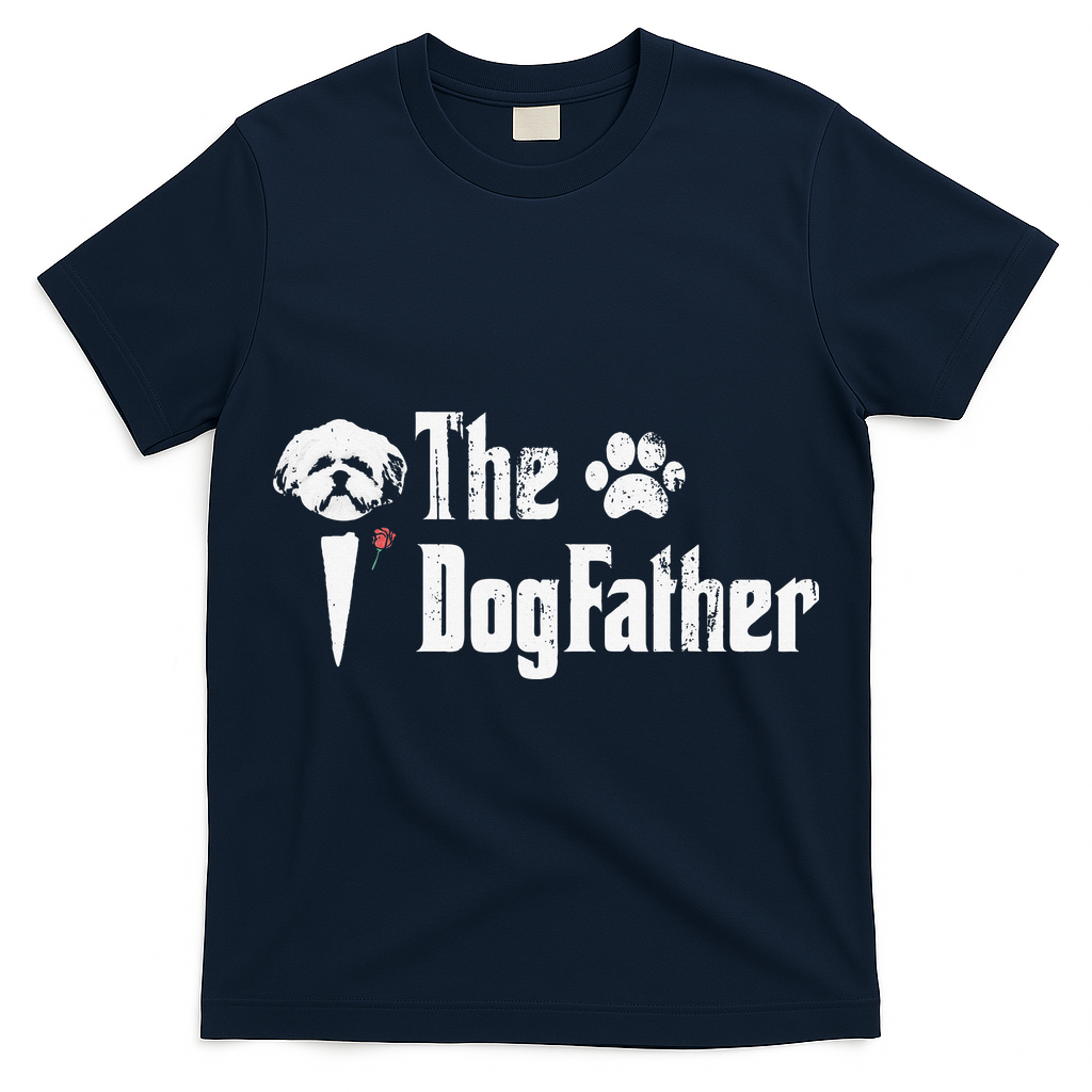 The Dogfather Shih Tzu Dog Dad Father's Day Gift T-Shirt