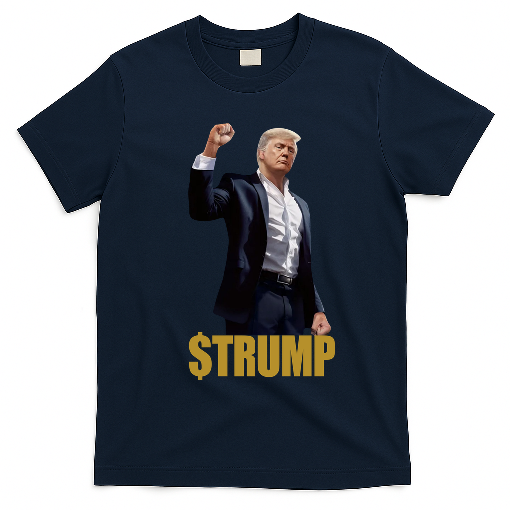 $Trump Donald Trump Meme Coin Crypto T-Shirt - Navy Blue