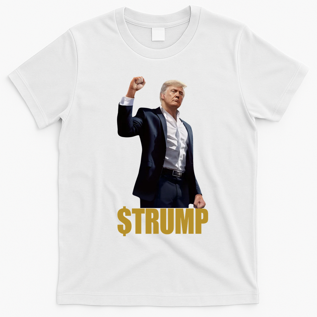 $Trump Donald Trump Meme Coin Crypto T-Shirt - White