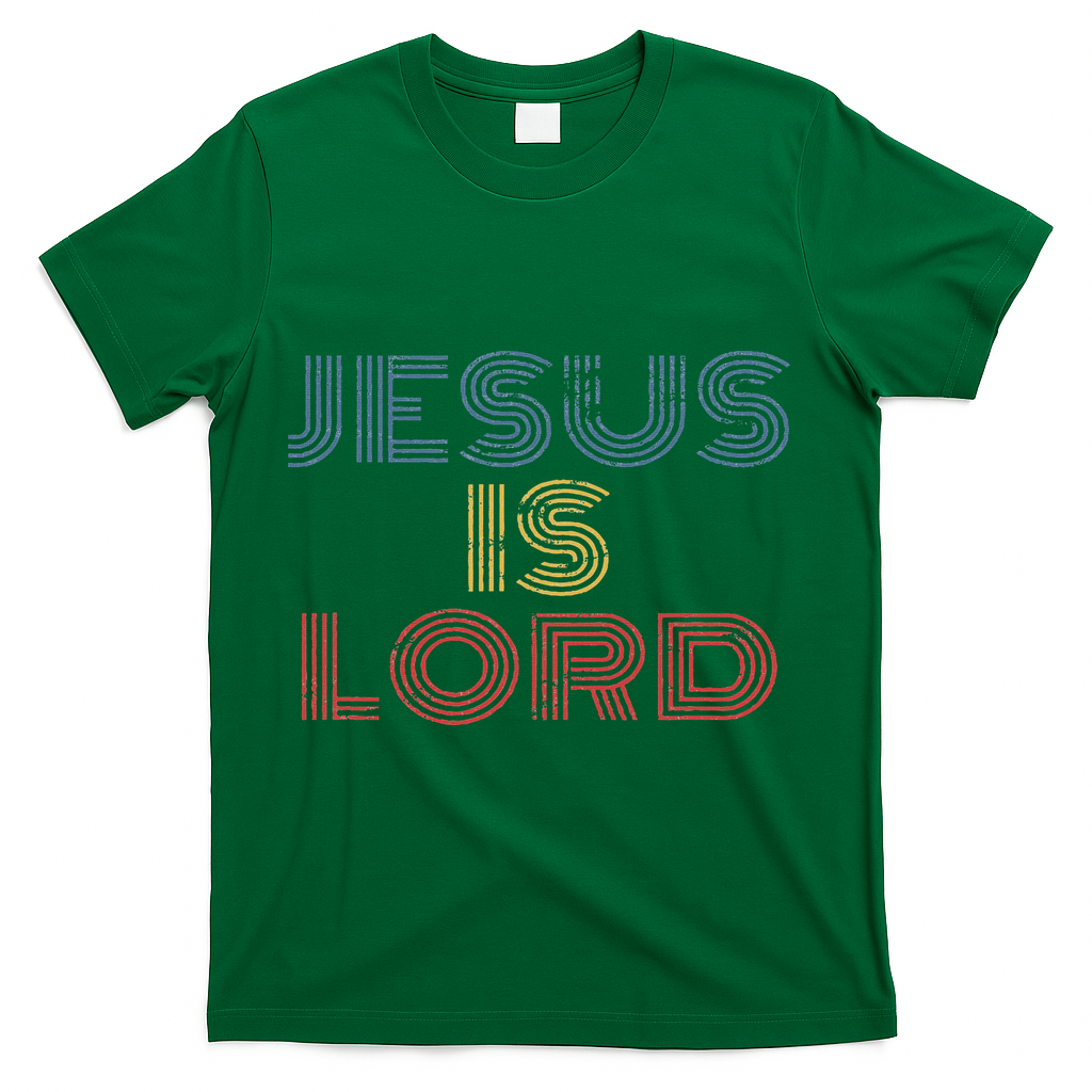 Tell Everyone About Jesus Christ S Jesus Is Lord Cool Christian Worship T-Shirt - Green