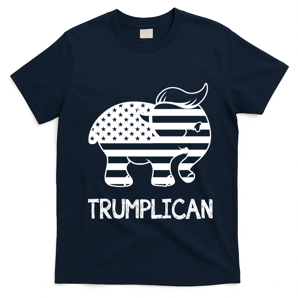 Trumplican Elephant T-Shirt - Navy Blue