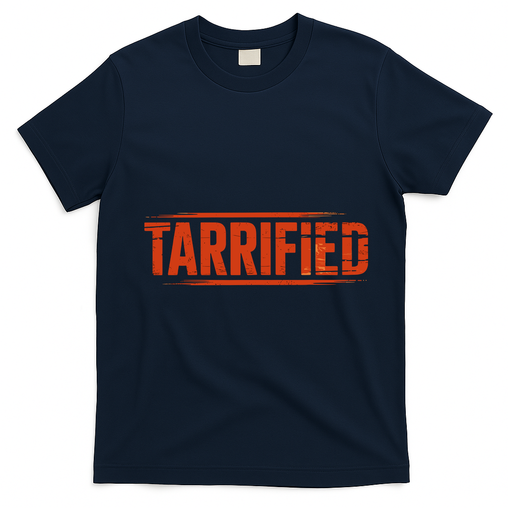 Tarrified Funny Political T-Shirt - Navy Blue