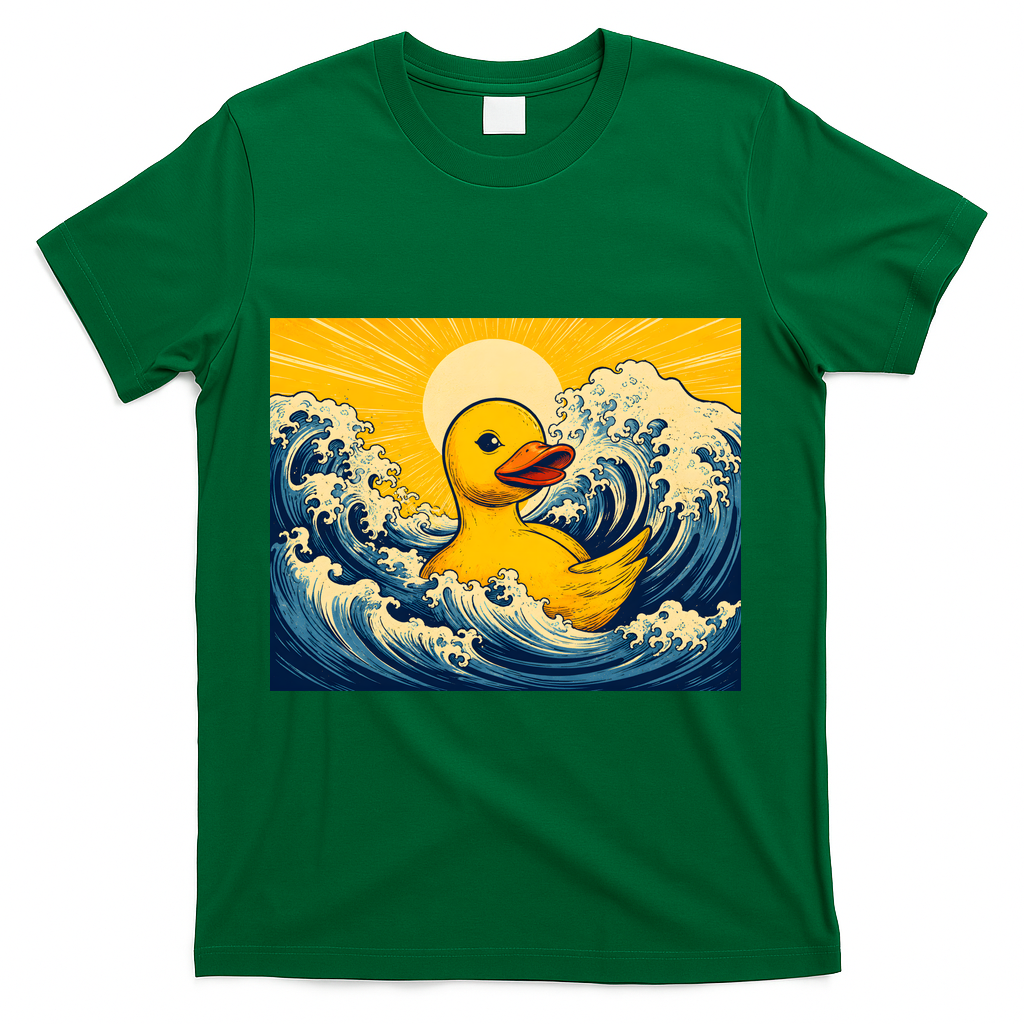 The Great Duck Off Kanagawa T-Shirt - Green