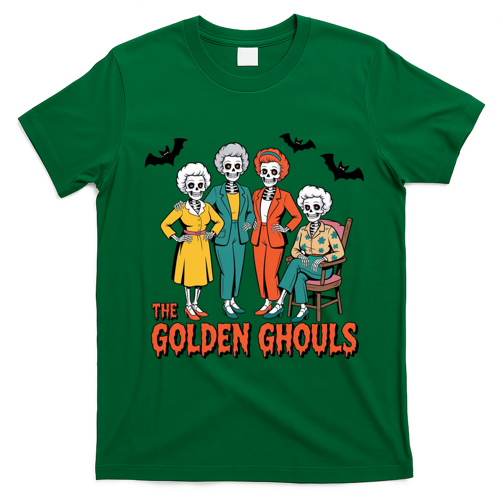The Golden Ghouls Girls Halloween Funny Classic TV Show Spoof T-Shirt - Irish Green