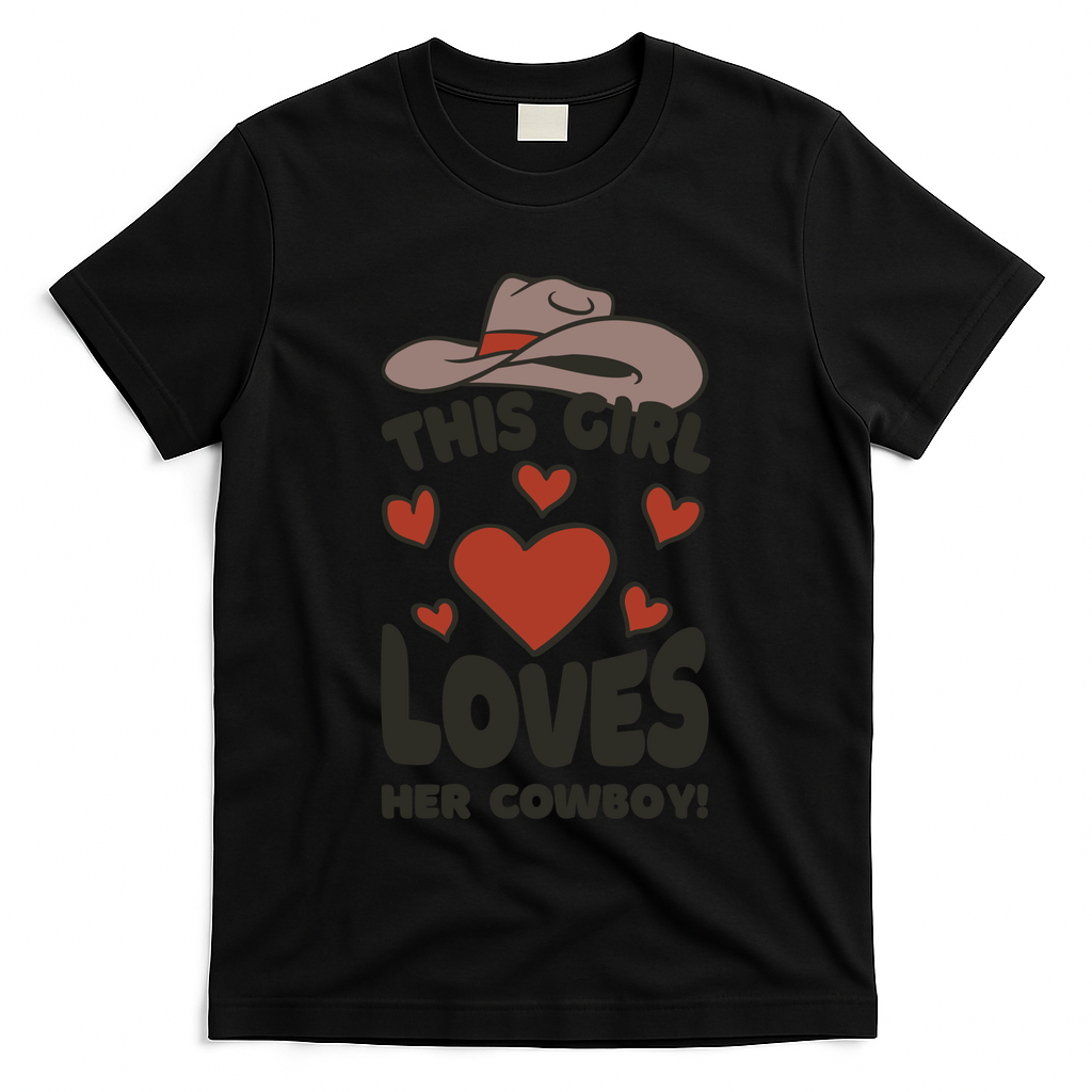 This Girl Loves Her Cowboy Cute Girlfriend T-Shirt