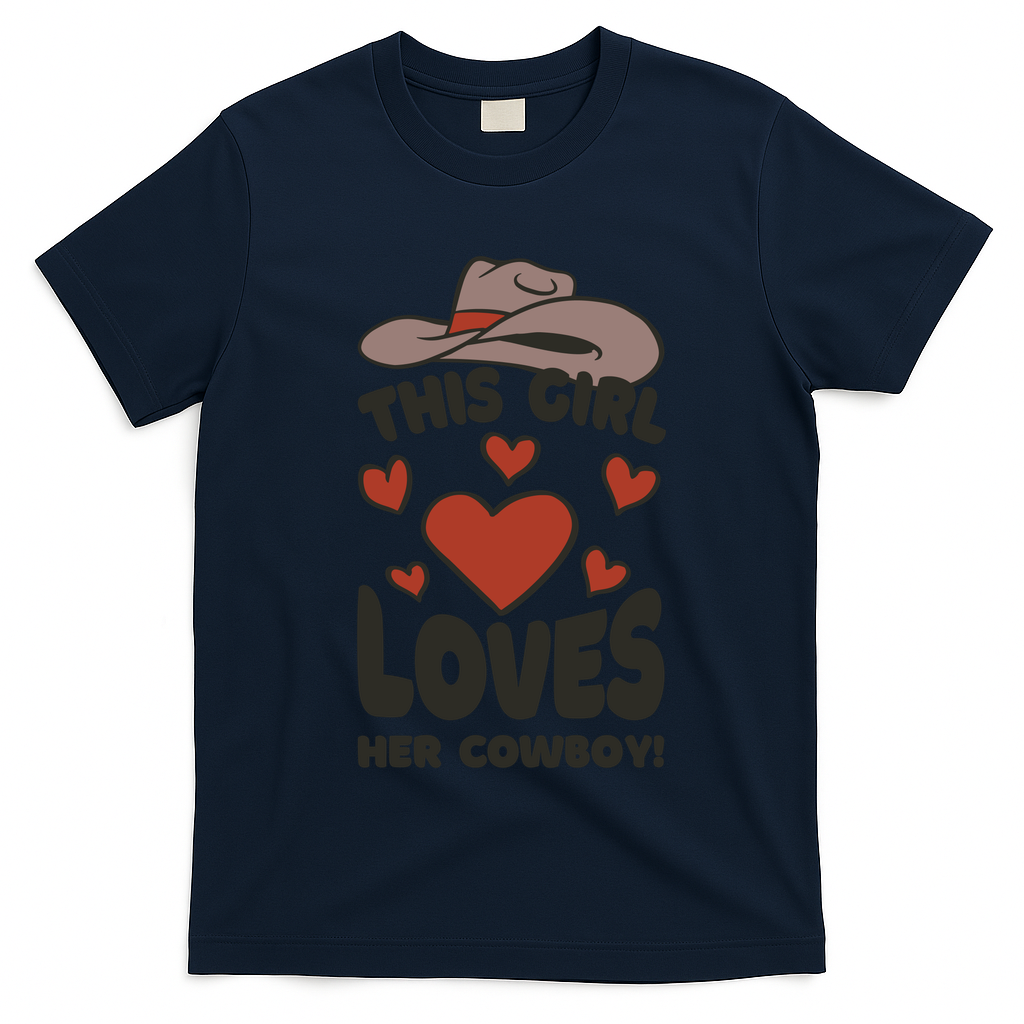 This Girl Loves Her Cowboy Cute Girlfriend T-Shirt