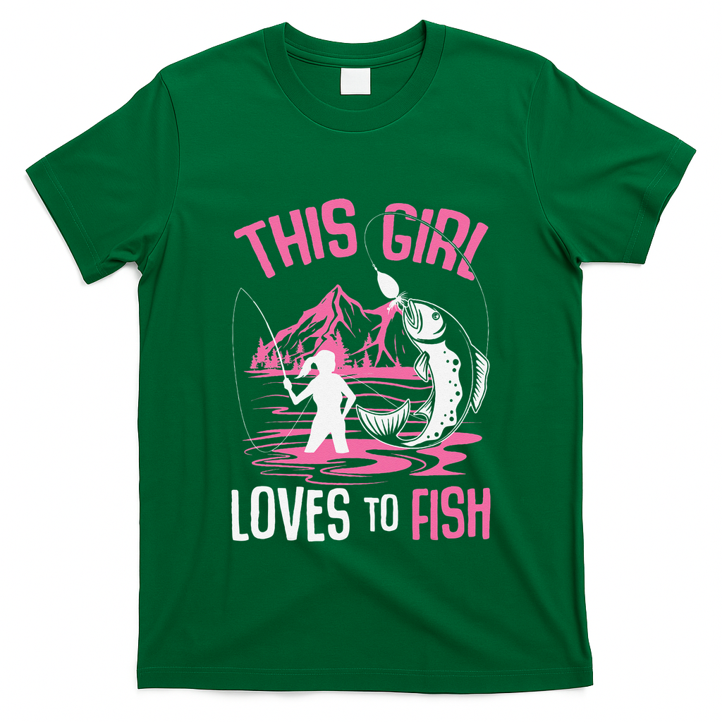 This Girl Loves To Fish Fishing Girl T-Shirt