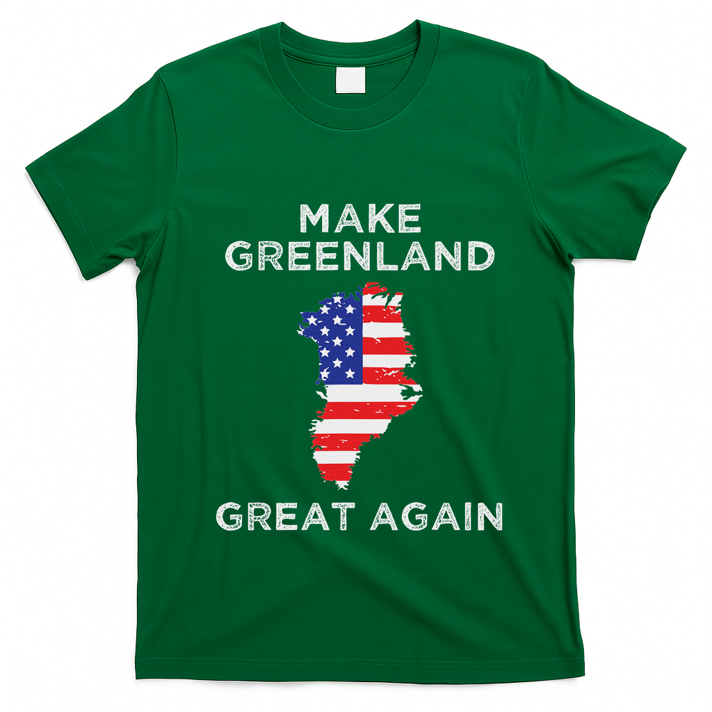 Trump Greenland Make Great Again Map T-Shirt - Irish Green