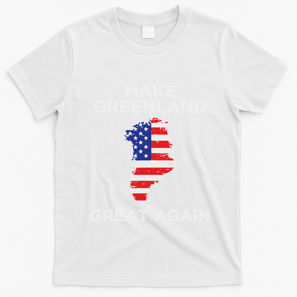 Trump Greenland Make Great Again Map T-Shirt - White
