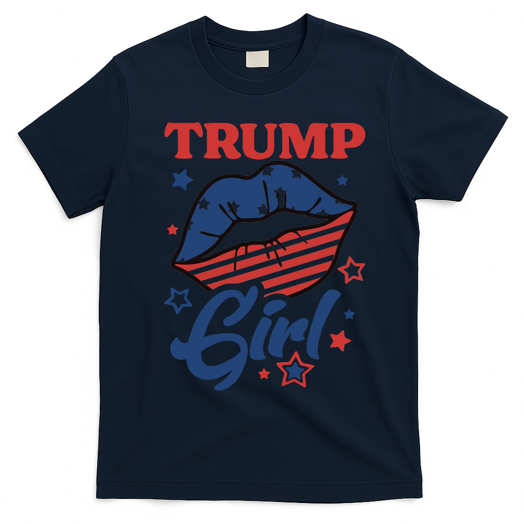 Trump Girl Maga T-Shirt - Navy Blue