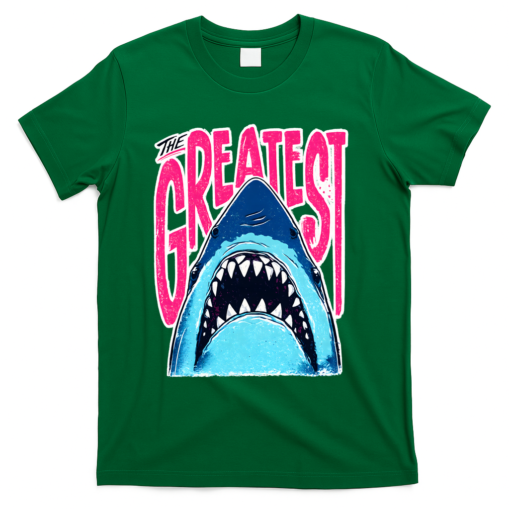 The Greatest Shark Great White T-Shirt - Green