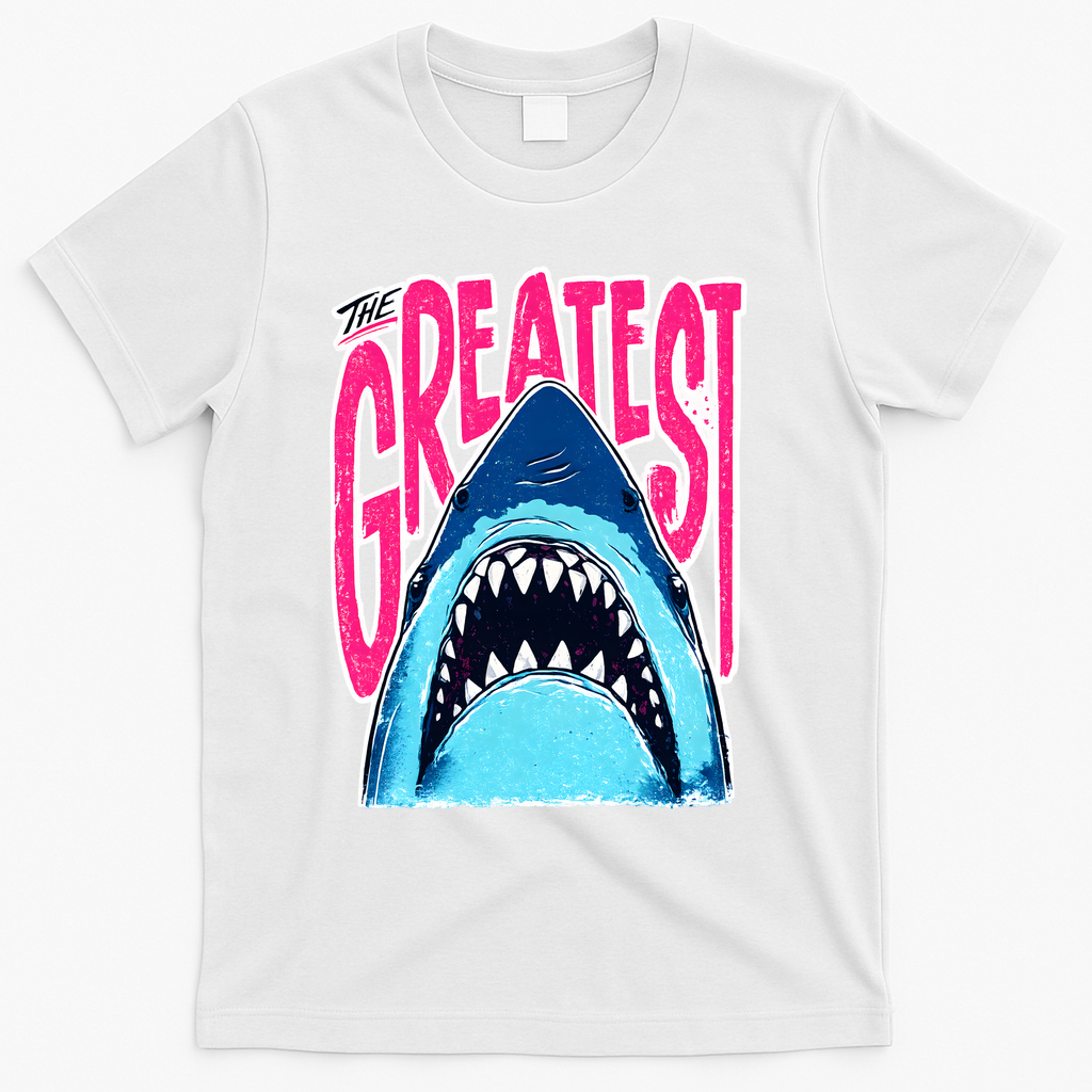 The Greatest Shark Great White T-Shirt - White