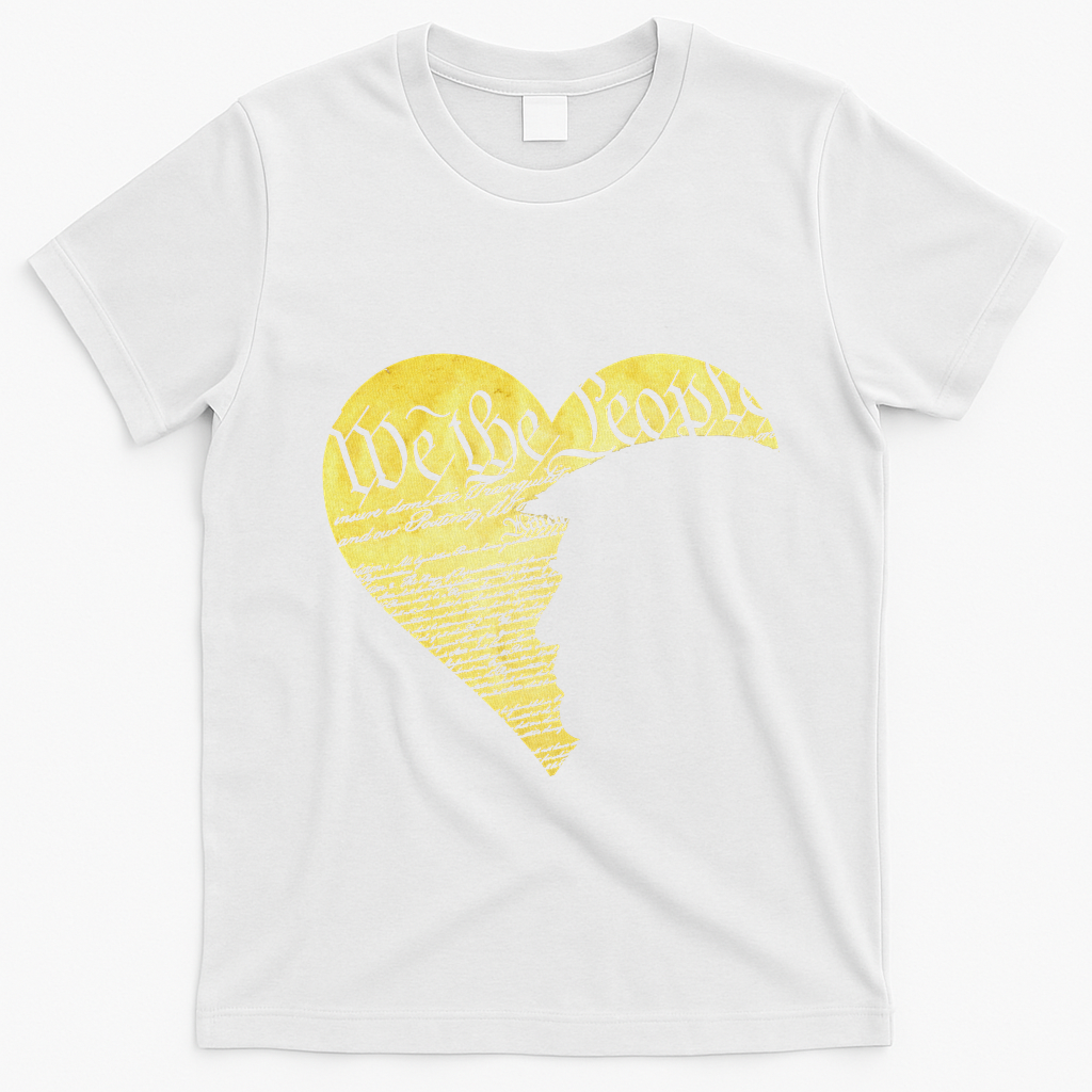 Trump Heart U.S. American Constitution 4th Of July Vintage T-Shirt - White