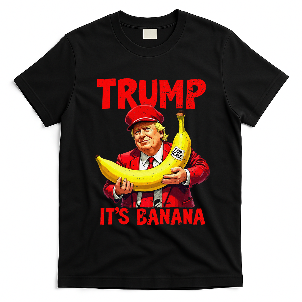 Trump ItS Banana Funny Meme T-Shirt - Black