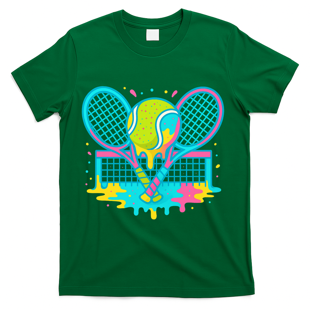 Tennis Ice Cream Drip T-Shirt - Green