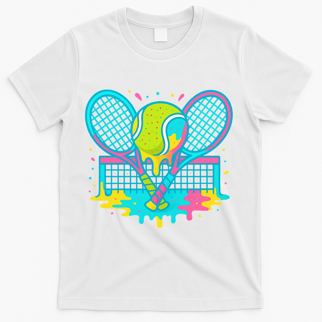 Tennis Ice Cream Drip T-Shirt - White