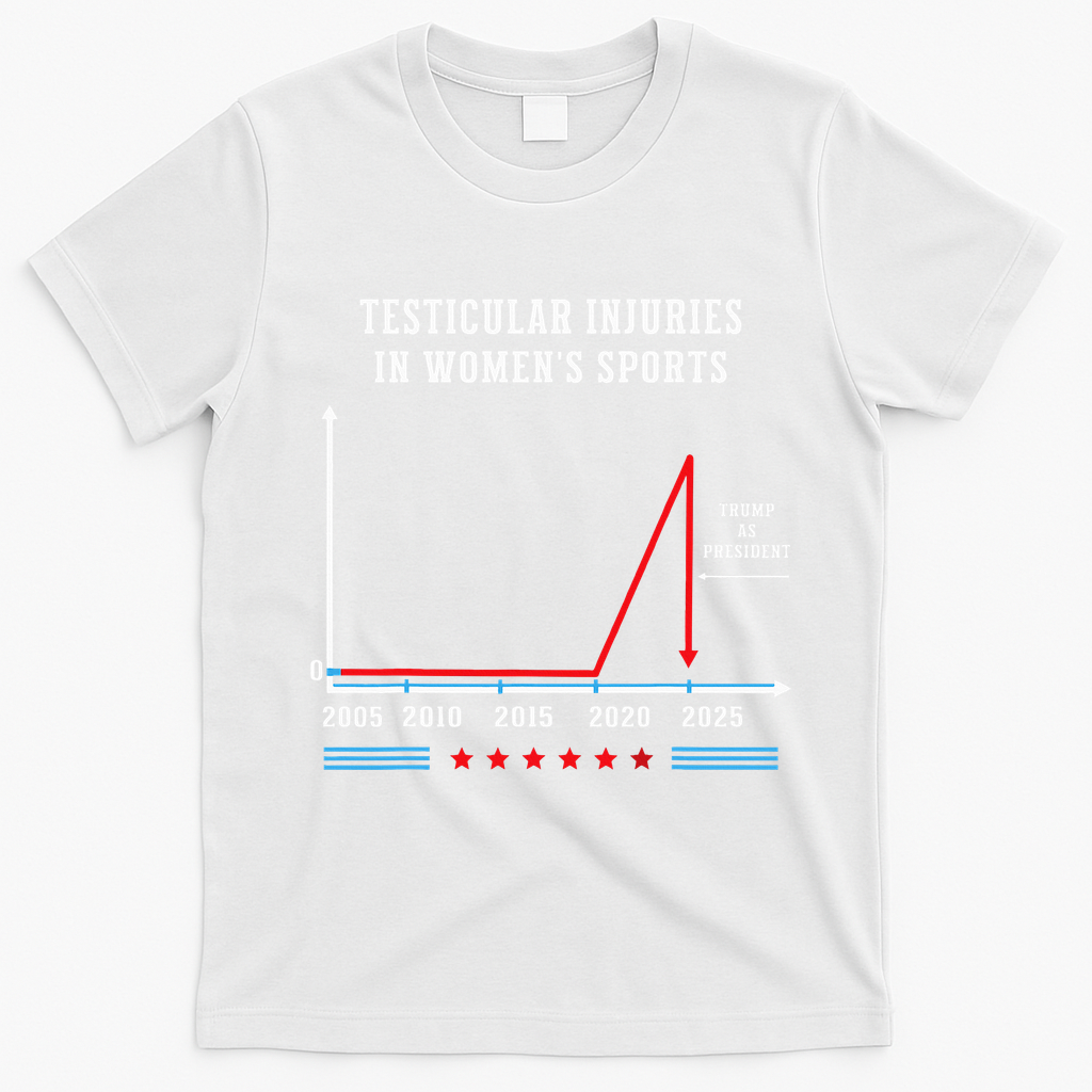 Testicular Injuries In Sports Funny Trump T-Shirt - White