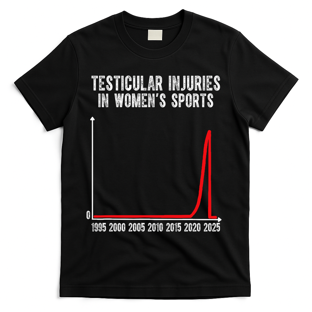 Testicular Injuries In Womens Sports T-Shirt - Black