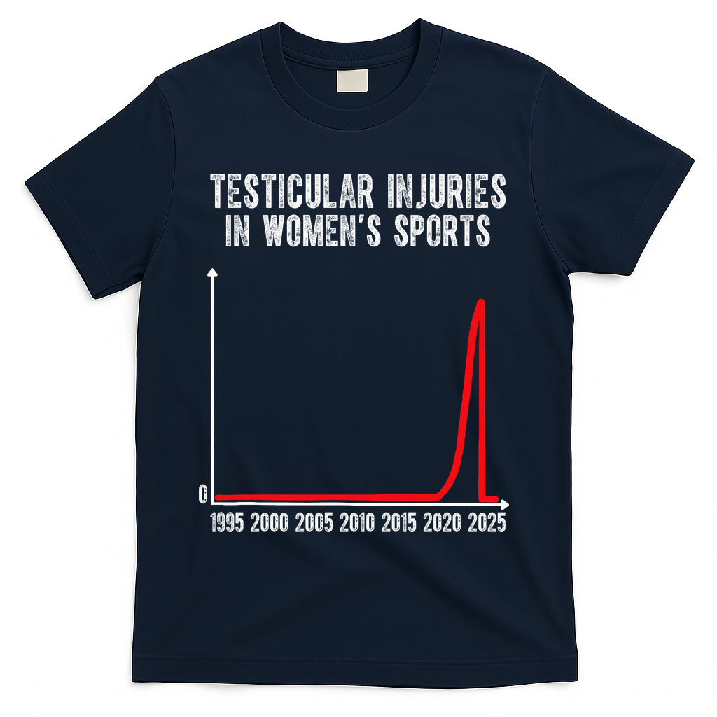 Testicular Injuries In Womens Sports T-Shirt - Navy